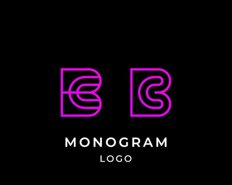 Vettore monogramma moderno della lettera bc, design del logo della tecnologia geometrica semplice.
