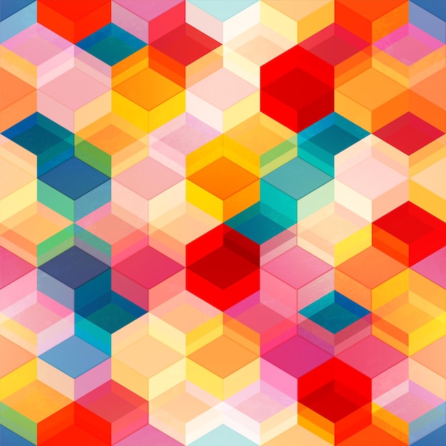 Mosaico a colori brillanti a disegno senza cuciture