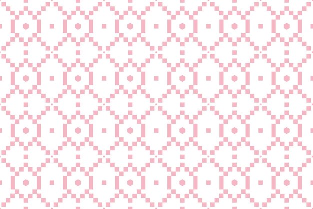 Motivo a griglia geometrica rosa e rettangolo di forma quadrata su sfondo bianco esagonale in pastello