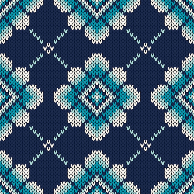 Motivo a maglia con fiori. Maglione senza cuciture