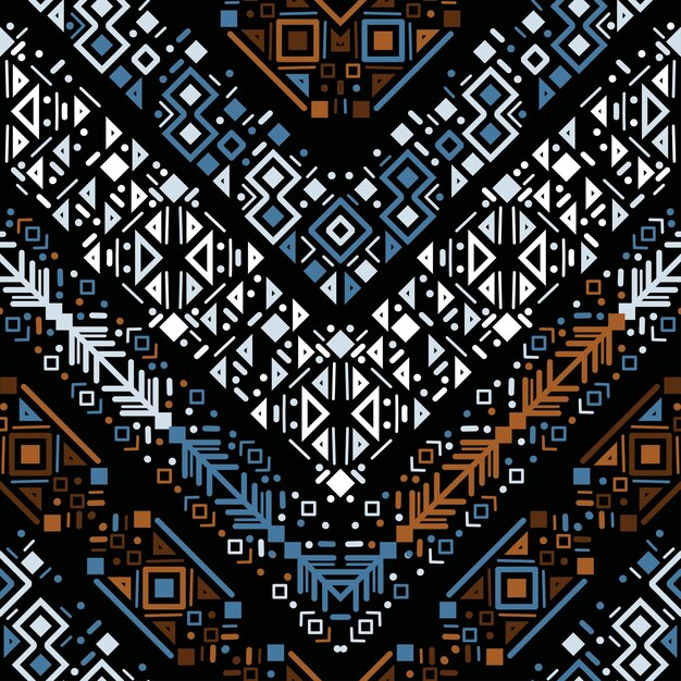 Motivo a strisce senza cuciture etnico tribale in stile azteco Ikat geometrico folk decor