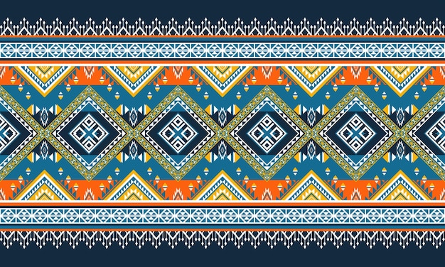 Motivo etnico geometrico.tappeto, carta da parati, abbigliamento, avvolgimento, batik, tessuto, stile ricamo illustrazione vettoriale.