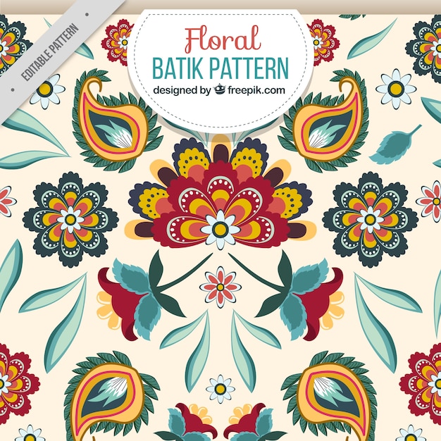 Motivo floreale batik