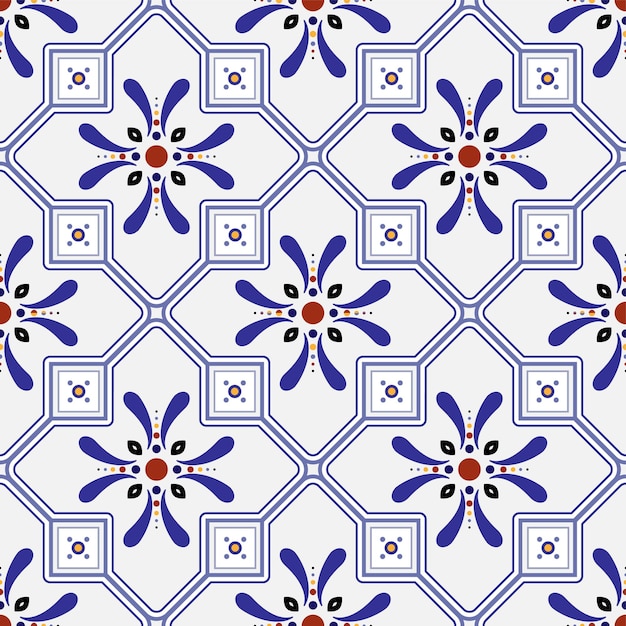 Motivo floreale in ceramica senza soluzione di continuità