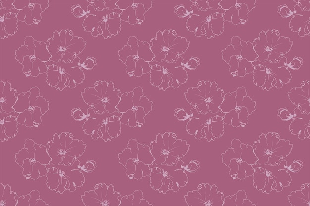 Motivo floreale sfondo senza soluzione di continuità Fogliame e fiori carta da parati design della natura Illustrazione vettoriale