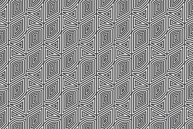Motivo geometrico a linea senza soluzione di continuità