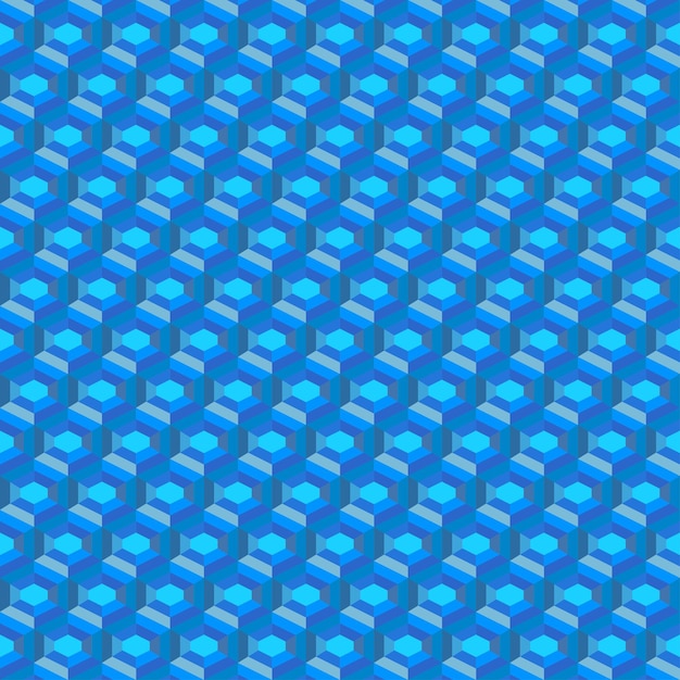 Motivo geometrico colore blu. Sfondo di piastrelle senza soluzione di continuità, motivo a mosaico grafico. Illustrazione vettoriale