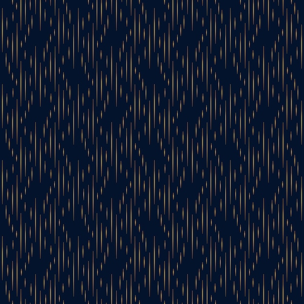 Motivo geometrico Oro su sfondo blu scuro Ornamento di linee astratte Carta da parati alla moda o stampa su tessuto