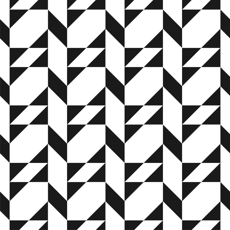 Vettore motivo geometrico senza cuciture creativo vettoriale tessitura a strisce bianche e nere