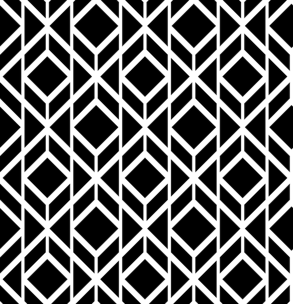 Motivo geometrico senza soluzione di continuità. Fondo classico astratto di vettore nel colore in bianco e nero