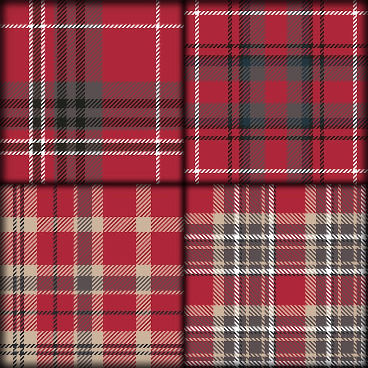 Motivo scozzese con trama di colore rosso marrone e nero per abiti da camicia e altri prodotti tessili