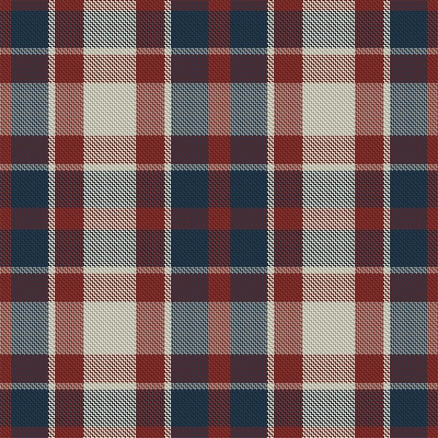 Motivo scozzese senza cuciture. Controlla la trama del tessuto. Sfondo quadrato a righe. Tartan di disegno tessile vettoriale.