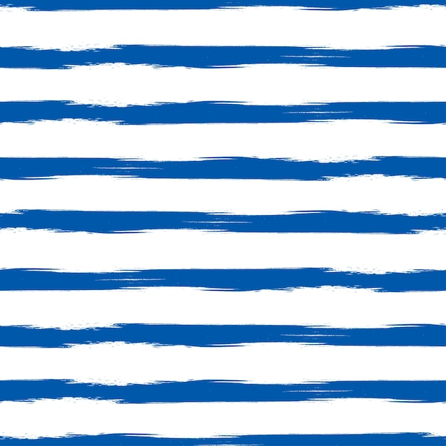 Motivo senza cuciture a strisce orizzontali a pennello blu.