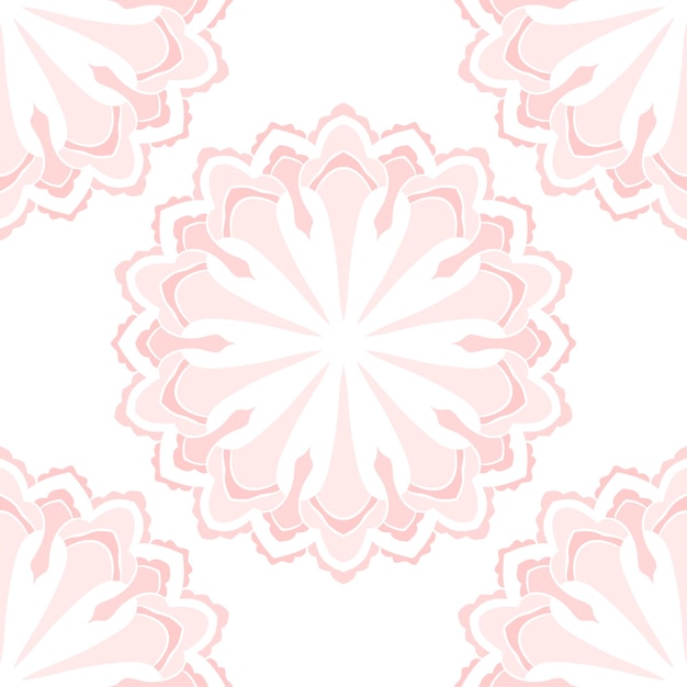 Motivo senza cuciture con elementi disegnati a mano a base di erbe Sfondo mandala floreale per texture web tessili stampa album di cancelleria