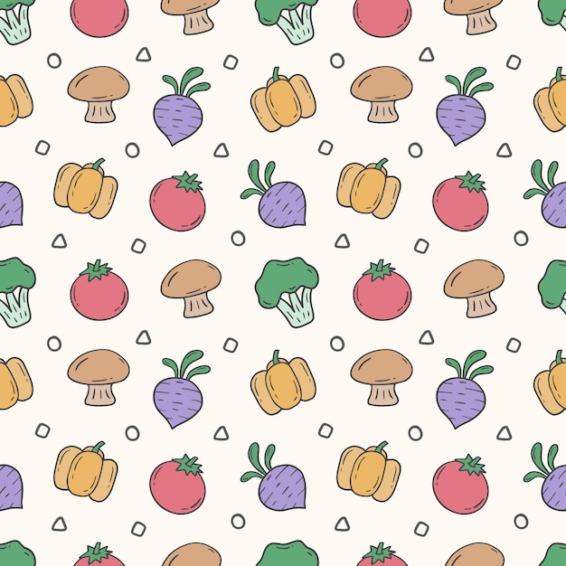 motivo senza cuciture di frutta e verdura