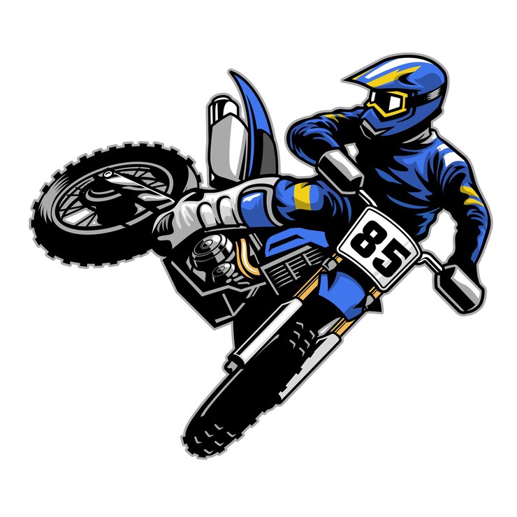 Motocross che frusta la coda