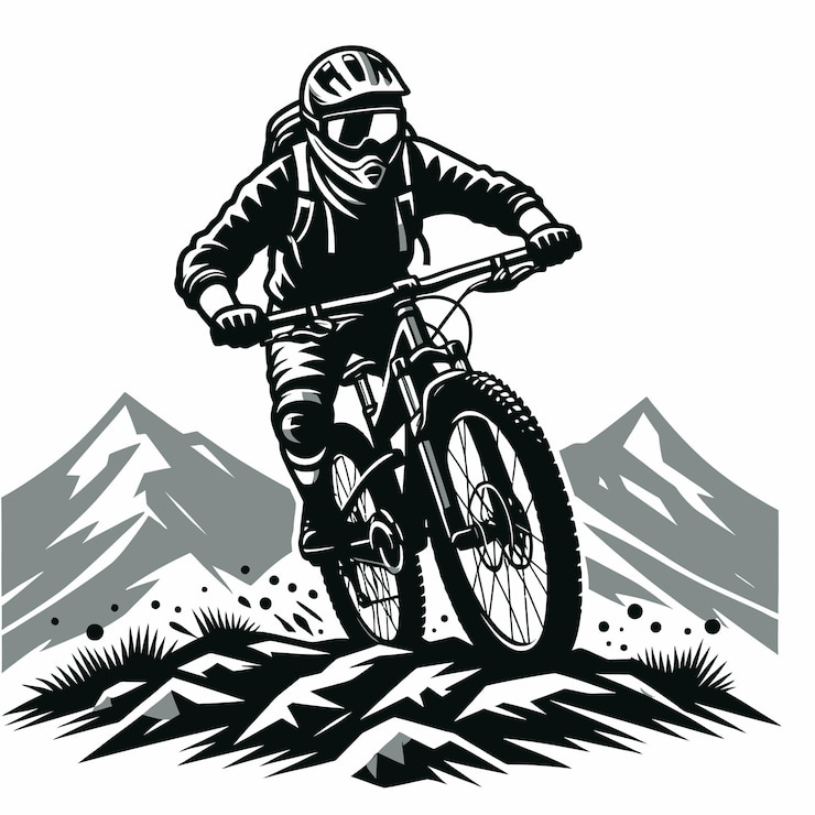 Vettore mountain biker