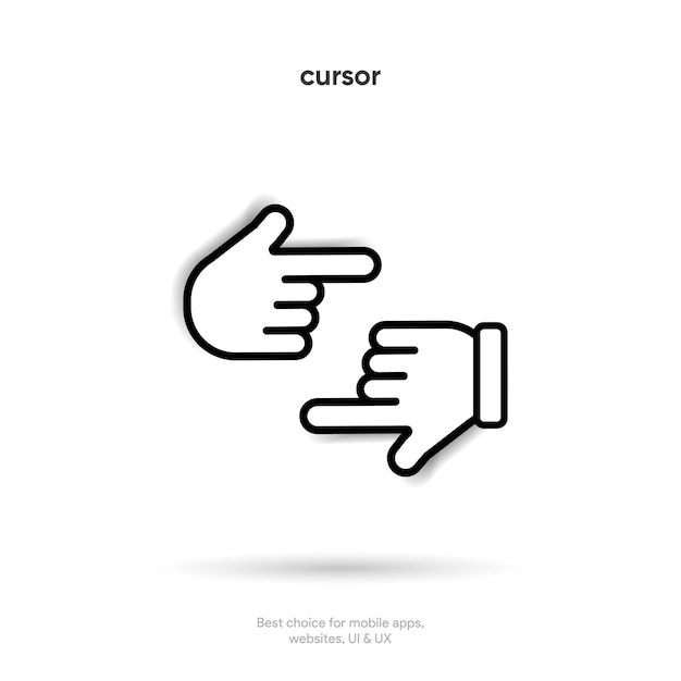 Mouse click cursor set Hand Cursor Click icon Mouse pointer set Arrow cursor Pointer click icon
