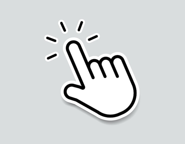 Vettore mouse click cursor set hand cursor click icon mouse pointer set arrow cursor pointer click icon