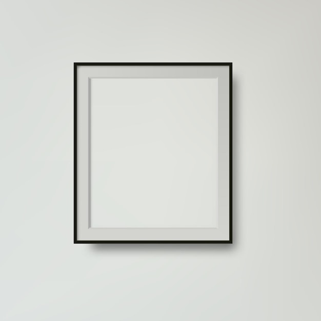 Muro nero cornice per foto vettore Moderna pittura d'arte vuota