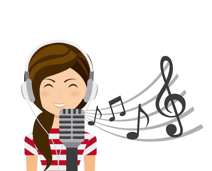Vettore musica online design