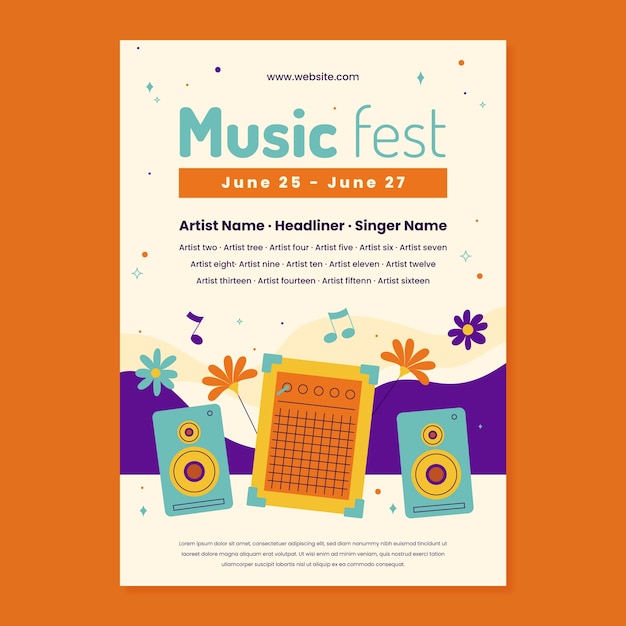 Musica template Festival manifesto