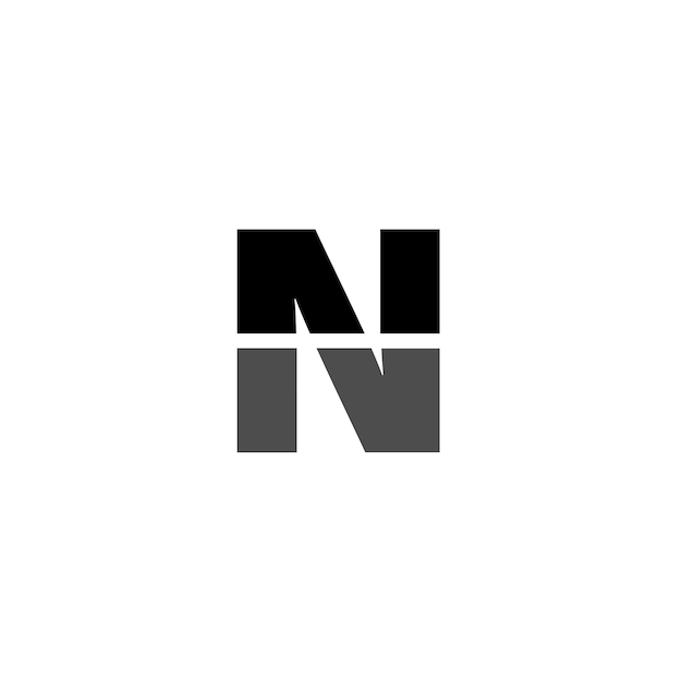 N alfabeto lettera logo icona disegno vettoriale