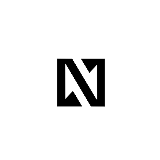 N alfabeto lettera logo icona disegno vettoriale