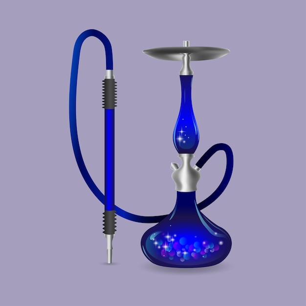 Narghilè stilizzato blu