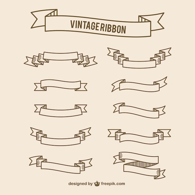 nastro d'epoca in stile lineare