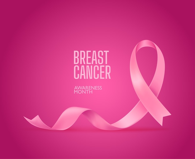 Nastro di seta rosa. Campagna di sensibilizzazione sul cancro al seno