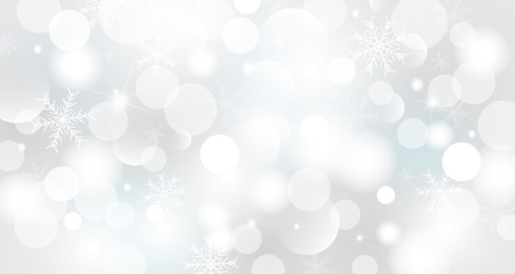 Natale e disegno di sfondo invernale di luci bokeh con fiocco di neve