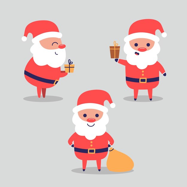 Natale Pretty Babbo Natale sorridente con regali