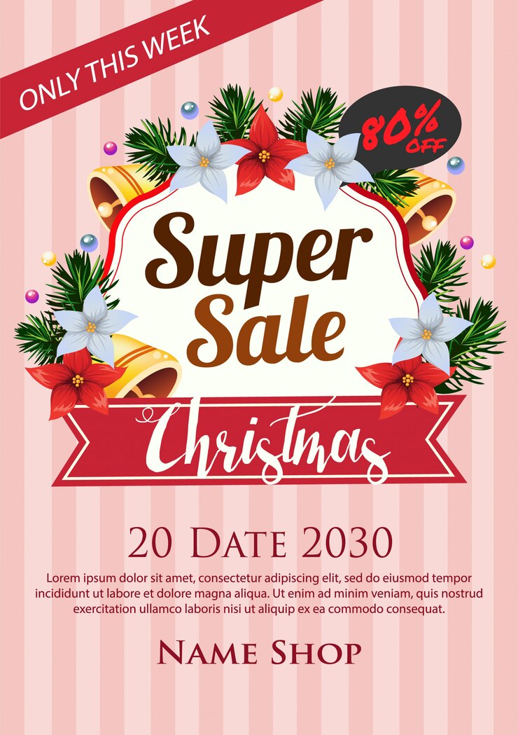 Natale super vendita poster decorazione campana e stella di Natale