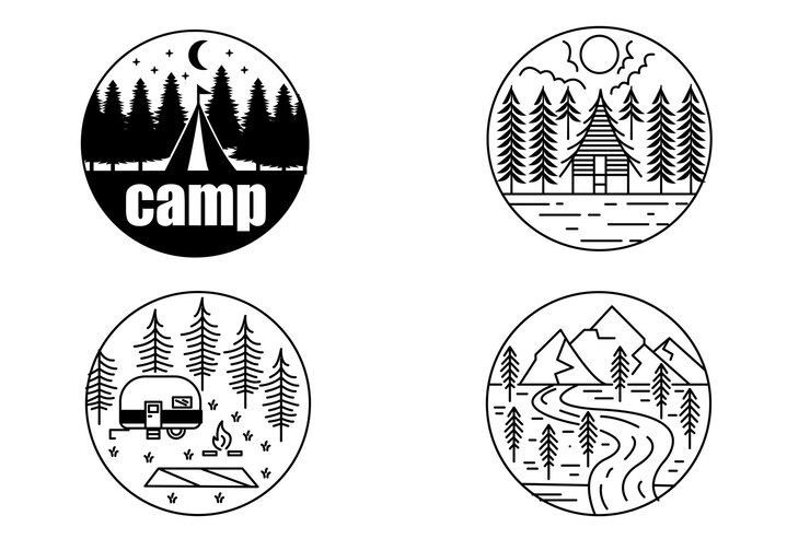 Vettore natura foresta logo vector 29