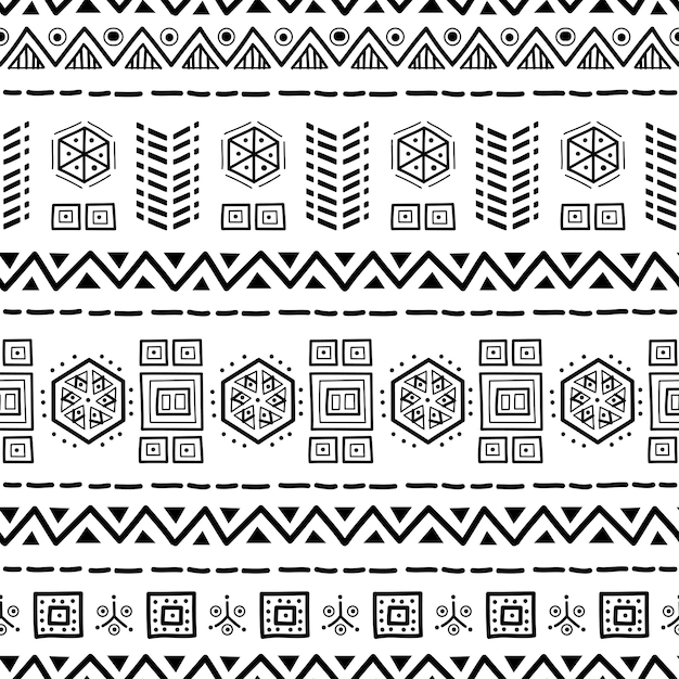 Navajo seamless pattern Ikat sfondo con texture design tradizionale