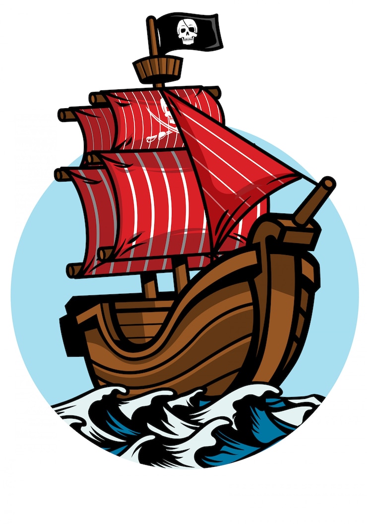Vettore nave pirata