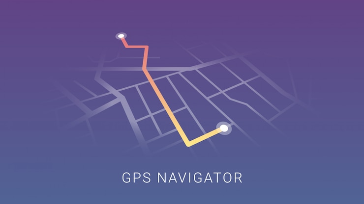 Vettore navigatore gps