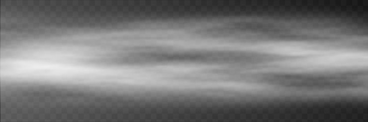 Vettore nebbia su un disegno vettoriale di immagine panoramica di sfondo trasparente