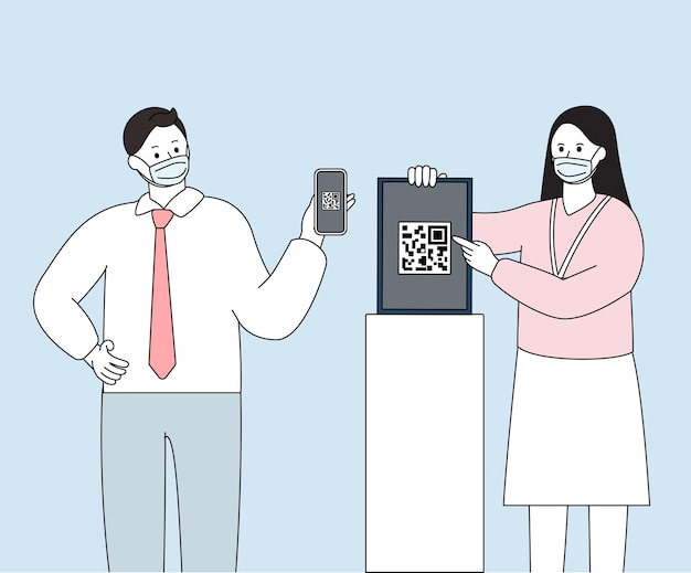 Nell'era COVID19 il check-in qr è un must per il controllo del negozio di monitoraggio della guida della maschera