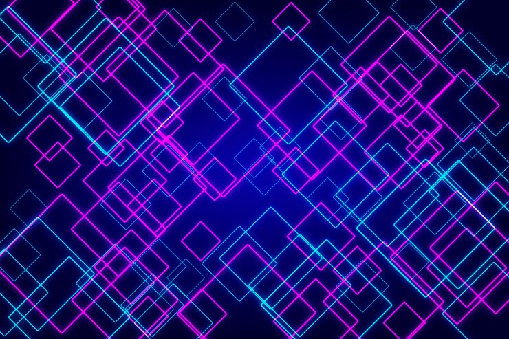Vettore neon geometrico astratto