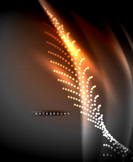 Neon glowing techno lines hitech futuristic abstract background template con forme quadrate