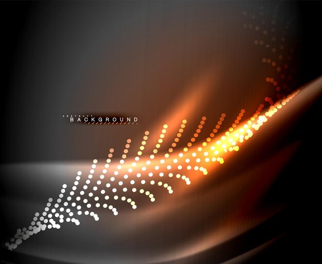 Neon glowing techno lines hitech futuristic abstract background template con forme quadrate