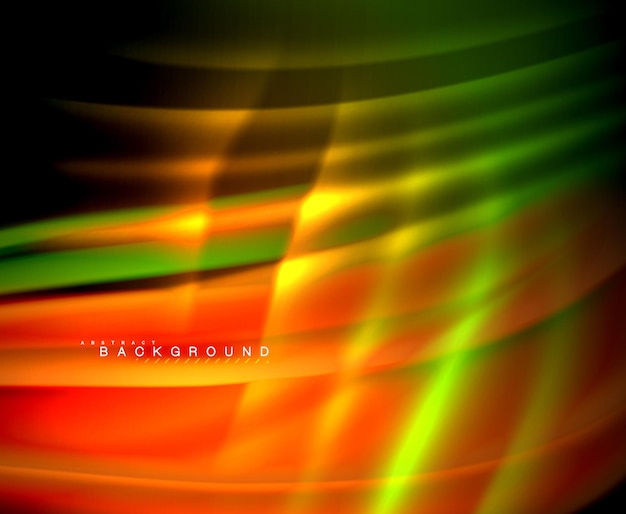 Neon glowing wave magic energy and light motion background Vector wallpaper template
