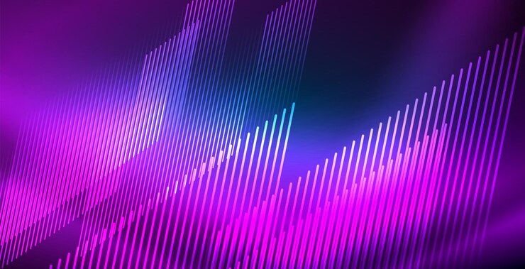 Vettore neon luminose linee techno blu hitech futuristico modello di sfondo astratto con luci