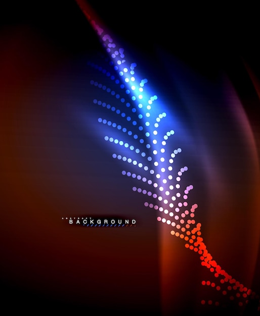 Neon luminose linee techno hitech futuristico modello di sfondo astratto con forme quadrate