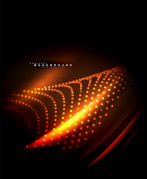 Neon luminose linee techno hitech futuristico modello di sfondo astratto con forme quadrate