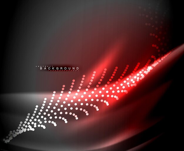 Neon luminose linee techno hitech futuristico modello di sfondo astratto con forme quadrate