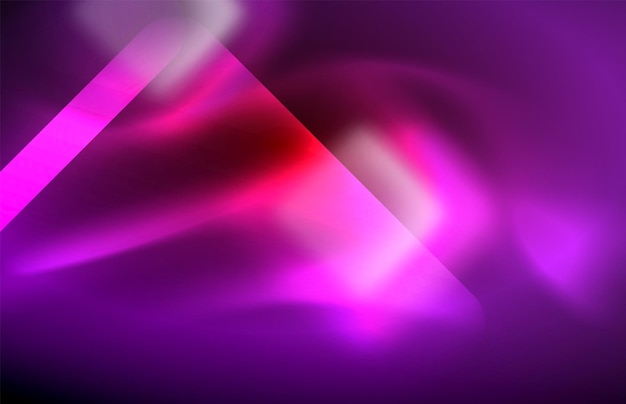 Neon luminose linee techno hitech futuristico modello di sfondo astratto con forme quadrate