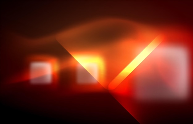 Neon luminose linee techno hitech futuristico modello di sfondo astratto con forme quadrate